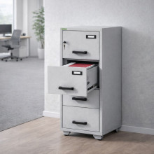 3-zásuvková protipožiarna kartotéková skriňa, FIRE FILE 3, ilustračná foto