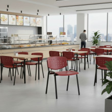 Jedálenská stolička červená, EATSEAT BA RD, ilustračná foto