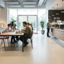 Jedálenská stolička červená, EATSEAT BA RD, ilustračná foto