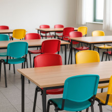 Jedálenská stolička červená, EATSEAT HAPPY MB RD, ilustračná foto