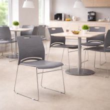 Ergonomischer Esszimmerstuhl, grau, EATSEAT CH GY
