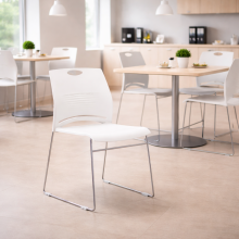 Ergonomischer Esszimmerstuhl, weiß, EATSEAT CH WE, Abbildung
