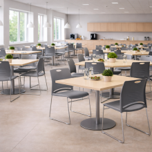 Ergonomischer Esszimmerstuhl, grau, EATSEAT CH GY, Abbildung