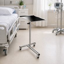 Nerezový stolík na inštrumenty, na kolieskach, HOSPI INSTRUMENT TABLE M SS, ilustračná foto