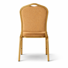 Stoličky so starozlatým rámom a poťahom v karamelovej farbe, HALLSEAT MX STRONG OGD/BN