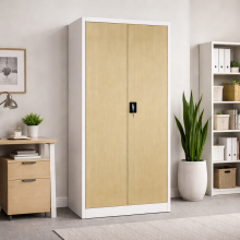 Büroschrank in heller Holzoptik, DOCUCAB CH 1900/900/400 7035/LW