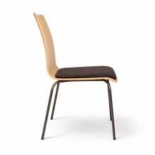 Esszimmerstuhl aus Holz mit gepolstertem Sitz, EATSEAT ICH SHELL WOOD