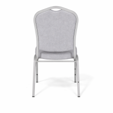 Stolička so strieborným rámom a svetlosivým poťahom, HALLSEAT MX SMOOTH SR/LIGHT GY