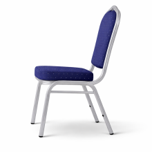 Stolička so strieborným rámom a modrým poťahom, HALLSEAT MX STRONG SR/BE