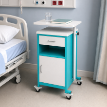 Nachttisch auf Rollen, BEDSIDE CAB M WE/GE, Abbildung