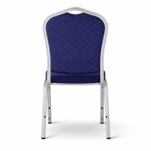 Stolička so strieborným rámom a modrým poťahom, HALLSEAT MX STRONG SR/BE