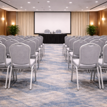 Stolička so strieborným rámom a svetlosivým poťahom, HALLSEAT MX SMOOTH SR/LIGHT GY, ilustračná foto