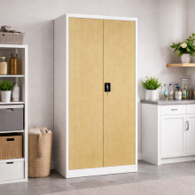 Büroschrank in heller Holzoptik, DOCUCAB CH 1900/900/400 7035/LW