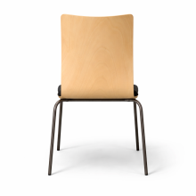 Esszimmerstuhl aus Holz mit gepolstertem Sitz, EATSEAT ICH SHELL WOOD