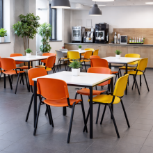 Jedálenská stolička oranžová, EATSEAT HAPPY MB OE, ilustračná foto