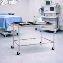 Nerezový stolík na kolieskach, HOSPI TROLLEY M SS, ilustračná foto