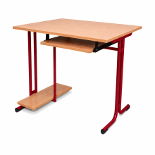 Computertisch für 1 Person – mit ausziehbarer Tastaturablage, SCHOOLBENCH RM 1PC
