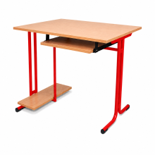 Computertisch für 1 Person – mit ausziehbarer Tastaturablage, SCHOOLBENCH RM 1PC