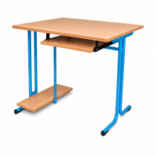 Computertisch für 1 Person – mit ausziehbarer Tastaturablage, SCHOOLBENCH RM 1PC