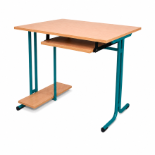 Computertisch für 1 Person – mit ausziehbarer Tastaturablage, SCHOOLBENCH RM 1PC