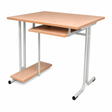 Computertisch für 1 Person – mit ausziehbarer Tastaturablage, SCHOOLBENCH RM 1PC