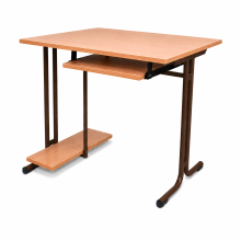 Computertisch für 1 Person – mit ausziehbarer Tastaturablage, SCHOOLBENCH RM 1PC