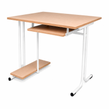 Computertisch für 1 Person – mit ausziehbarer Tastaturablage, SCHOOLBENCH RM 1PC