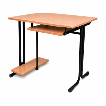 Computertisch für 1 Person – mit ausziehbarer Tastaturablage, SCHOOLBENCH RM 1PC