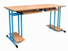 Zweisitzer-Computertisch mit Schubladen, SCHOOLBENCH RM PC 2