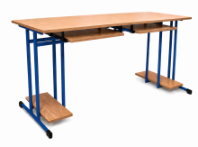 Zweisitzer-Computertisch mit Schubladen, SCHOOLBENCH RM PC 2