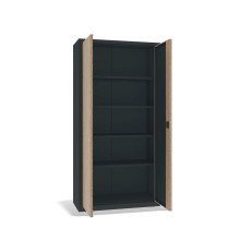 Büroschrank mit Holzfurnier an der Tür, DOCUCAB WOOD M 1990/1000/435 7016/EICHE 