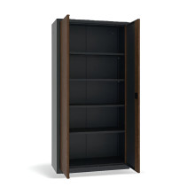Büroschrank mit Holzfurniertüren, DOCUCAB WOOD M 1990/1000/435 7016/TEK
