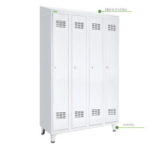 LOCKER H 4 s doplnenou šikmou strieškou a nožičkami