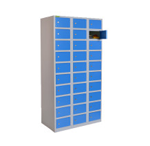 VBOX H 3/30 7035/5012 | Wertfachschrank mit 30 Fächer