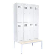 LOCKER H 4/8 | 8-türiger Umkleidespind mit kurzen Türen