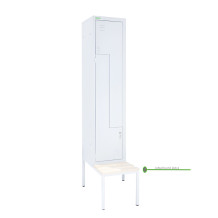 LOCKER H Z2 400 | 2-türiger Umkleidespind mit Z-Türen