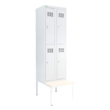LOCKER H 2/4 |  4-türiger Umkleidespind mit kurzen Türen