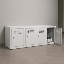 SHOEBOX H 4 | 4-Türiger Schuhschrank mit 300 mm Breite