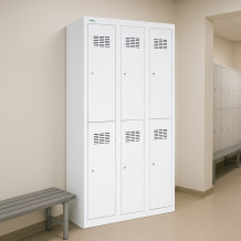 LOCKER H 3/6 | 6-türiger Umkleidespind mit kurzen Türen