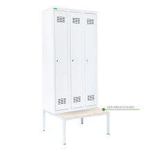 LOCKER H 3 | 3-türiger Umkleidespind mit langen Türen