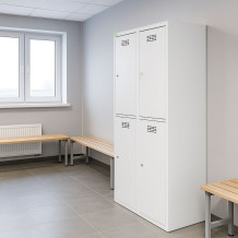 LOCKER M 2/4 400 | 4-türiger Umkleidespind mit kurzen Türen