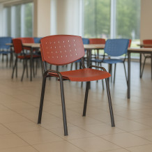 Jedálenská stolička červená, EATSEAT BA RD