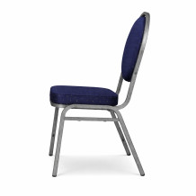 Stolička s antracitovým rámom a modrým poťahom, HALLSEAT MX ROUND AT/DBE 