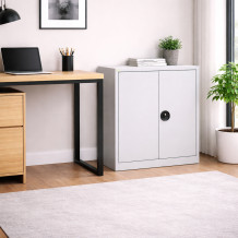 DOCUCAB H 1000/600/420 GY | Büroschrank mit 2 Regalen