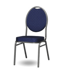 HALLSEAT MX ROUND AT/DBE | Stuhl mit anthrazitem Metallgestell und roter Bezug