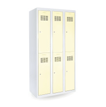 6-dverová šatníková skriňa s krátkymi dverami, LOCKER H 3/6, ilustračná foto