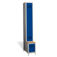 1 + 1-türiger Kleiderschrank mit eingebauter Sitzbank und Schuhschrank, COMFORT H 1 
