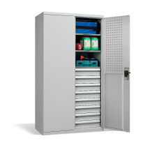 Schwerlast-Werkzeugschrank, 8 Schubladen, DEEPCAB CH 1950/1044/625 8D 