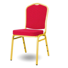 HALLSEAT MX SMOOTH GD/RD | Stuhl mit goldenem Metallgestell und roter Bezug