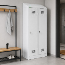2-dverová šatníková skriňa s prepážkou a šikmou strieškou, LOCKERPLUS H 2 BW TOP, ilustračná foto